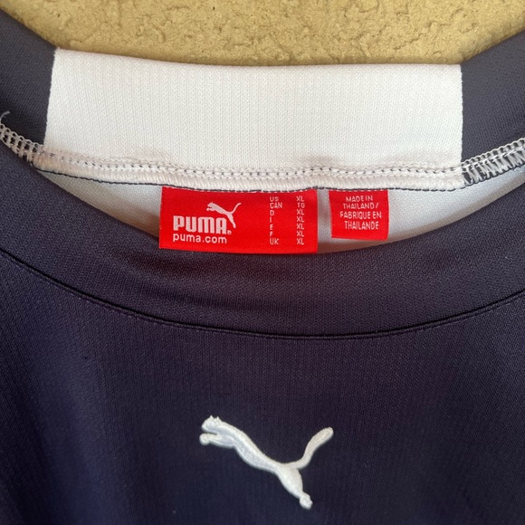 Blue and white lightweight short sleeve puma shirt. Size is an XL. - Picture 3 of 4